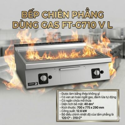 Bếp chiên phẳng dùng gas FT-G710 V L