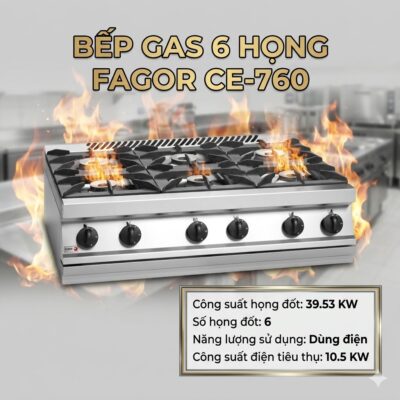 Bếp gas 6 họng Fagor CE-760