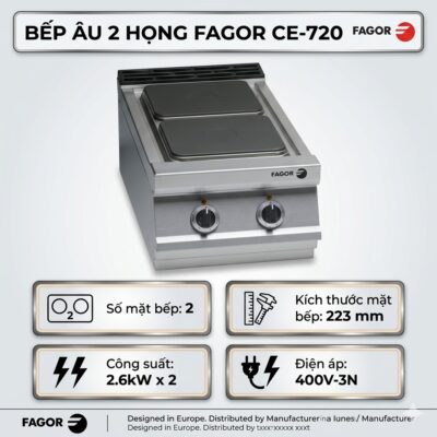 Bếp âu 2 họng Fagor CE-720