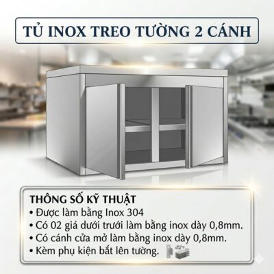 Tủ inox treo tường 2 cánh TFL